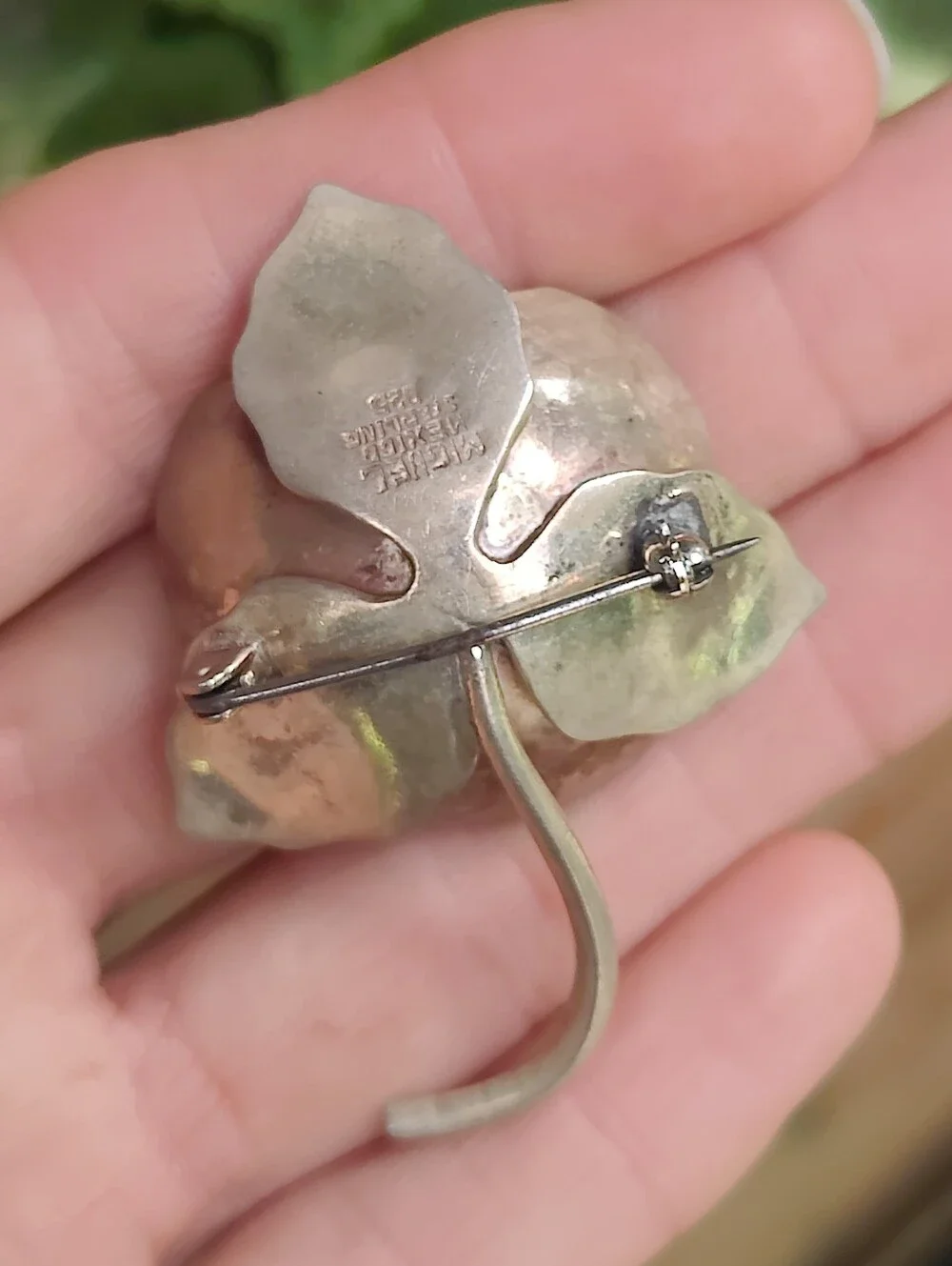 Vintage Sterling Miguel Menendez Flower Brooch
